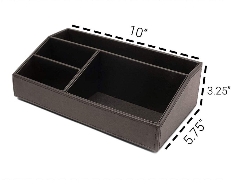 Castle Armory Leatherette Desk Organizer Caddy - Clutter Organizer for Office, Home, Personal, Employee Office Supplies and Accessories (All-in-one Organizer - Stackable) - Image 3