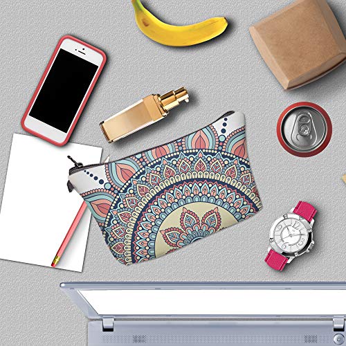 Deanfun Cosmetic Bag for Women, Mandala Flowers Waterproof Makeup Bags Roomy Toiletry Pouch Travel Accessories Gifts (50965) - Image 4