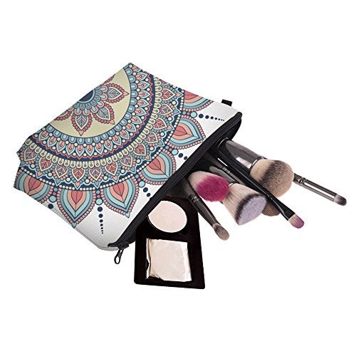 Deanfun Cosmetic Bag for Women, Mandala Flowers Waterproof Makeup Bags Roomy Toiletry Pouch Travel Accessories Gifts (50965) - Image 5
