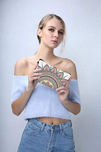 Deanfun Cosmetic Bag for Women, Mandala Flowers Waterproof Makeup Bags Roomy Toiletry Pouch Travel Accessories Gifts (50965) - Image 2