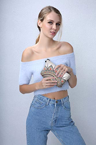 Deanfun Cosmetic Bag for Women, Mandala Flowers Waterproof Makeup Bags Roomy Toiletry Pouch Travel Accessories Gifts (50965) - Image 3