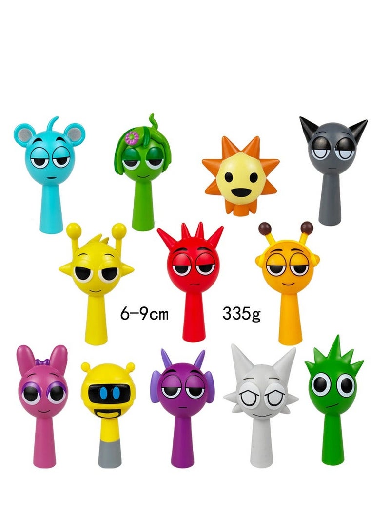 Loquat 12 Piece Sprunki Figures The Action Figure Toys For Fans Series Model Birthday Cake Toppers