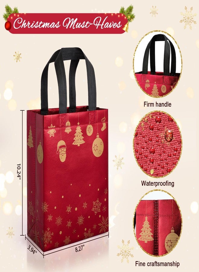 STYPOP 32 Pack 10" Christmas Gift Bags Medium Size with Tissue Paper, Reusable Non-Woven Christmas Tote Bags with Handles, Perfect for Holiday Gift Wrap/Party Favor Supplies, 10.2" × 8.3" × 4" - Image 4
