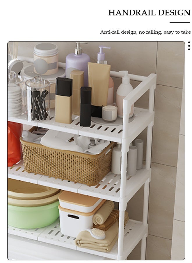 DUNISO Over the Washing Machine Storage Rack, 3-Tiers Drum Washer Dryer Stand Shelves, Space Saving Bathroom Balcony Organizer Rack,Large Capacity Laundry Shelf for Home, Hotel - Image 4