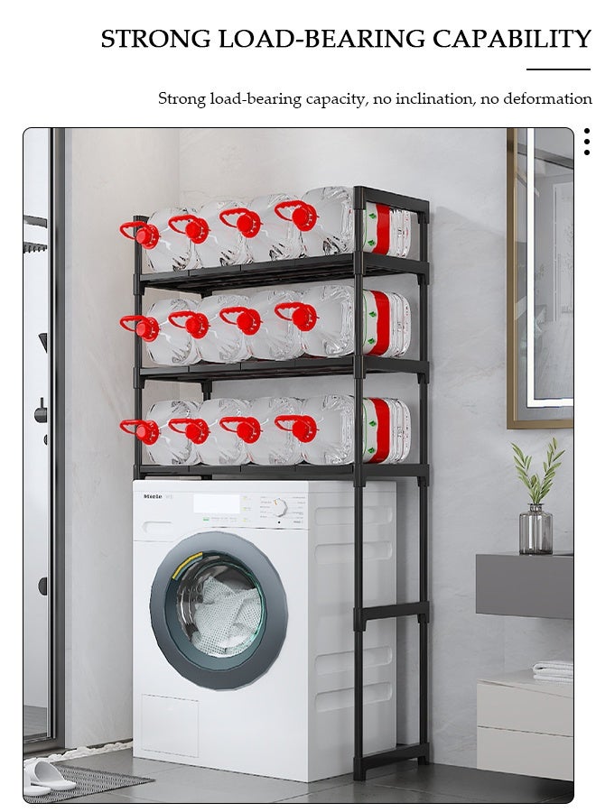 DUNISO Over the Washing Machine Storage Rack, 3-Tiers Drum Washer Dryer Stand Shelves, Space Saving Bathroom Balcony Organizer Rack,Large Capacity Laundry Shelf for Home, Hotel - Image 3