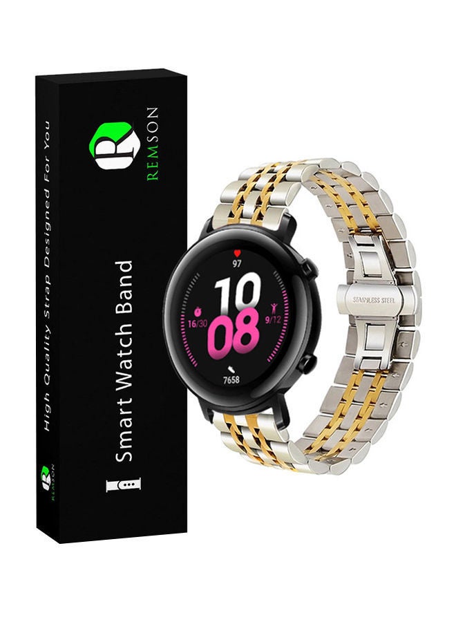 نيبمينينت سوار ساعة من الستانلس ستيل مقاس 20 مم لساعة هواوي GT2 42ملليمتر فضي / ذهبي - Image 1