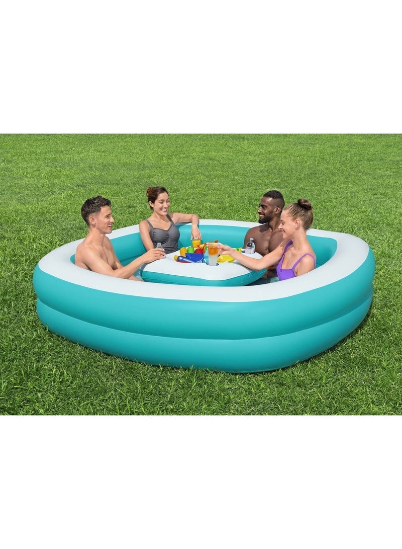 بست واي استمتع بالصيف مع مسبح بست واي العائلي القابل للنفخ H2OGO! سيبيّن سمر (2.18 م × 2.18 م × 48 سم) - Image 4
