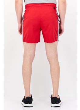 Adidas Men Brand Logo Swim Shorts, Red  - Image 3