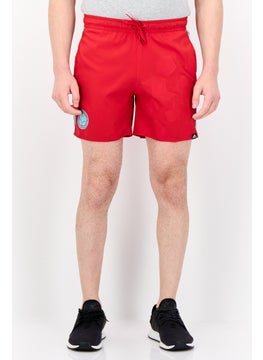 Adidas Men Brand Logo Swim Shorts, Red  - Image 1