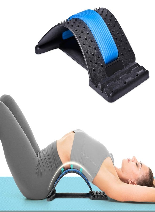 JUMPOW Back Stretcher for Lower Back Pain Relief - 4 Level Adjustable Lumbar Cracker Board, Relief for Lumbar Area Pain, Scoliosis Aid, Spine Decompression - Image 1
