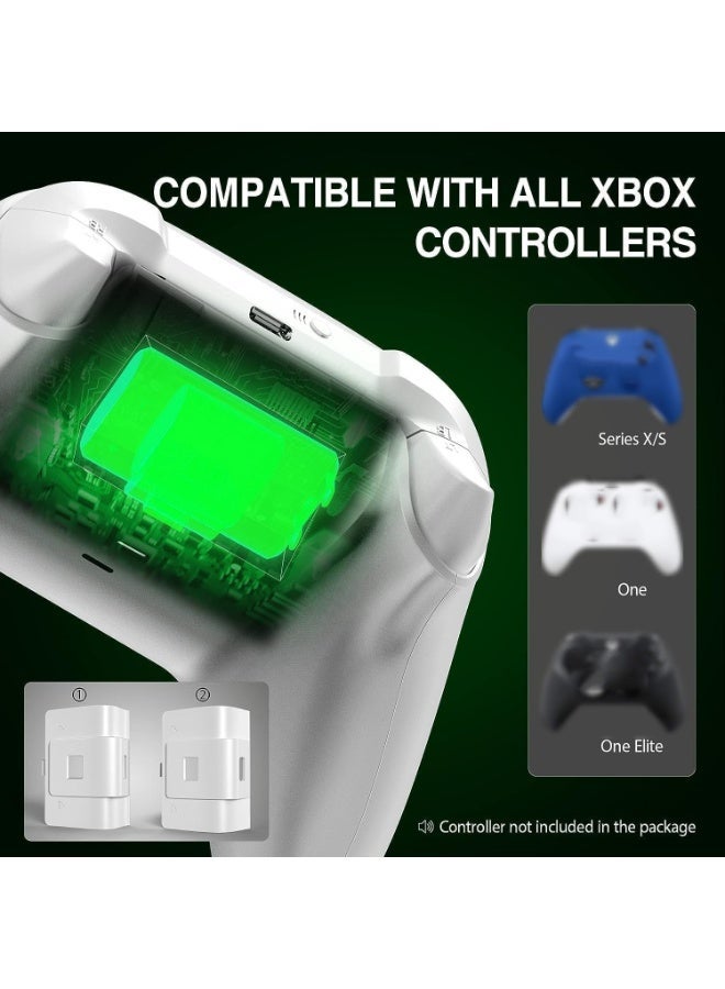 Bukela Rechargeable Fit for Xbox Battery Batteries Pack with USB Charging Cable with 4 Cover One Controller Battery Pack Fit for Xbox Rechargeable Batteries 2 Pack Fit for Xbox One/One S/X/Elite1 - Image 4