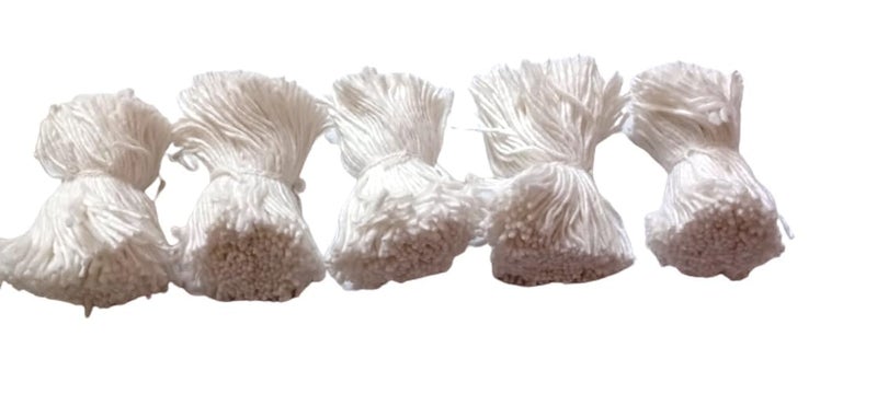 On Blow On Blow Cotton Wicks for Pooja Aarti 2 Inch Long Pack of 5 365 Wicks Each White  - Image 4