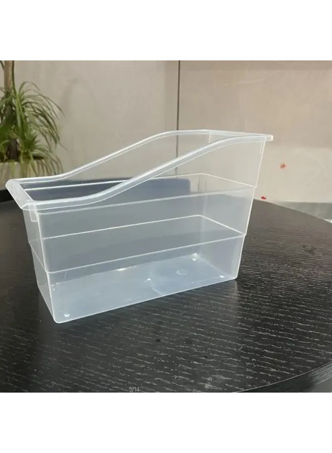 2pcs Transparent Large Capacity Book and Document Organizer Storage Boxes for Classroom Office Home - Image 5