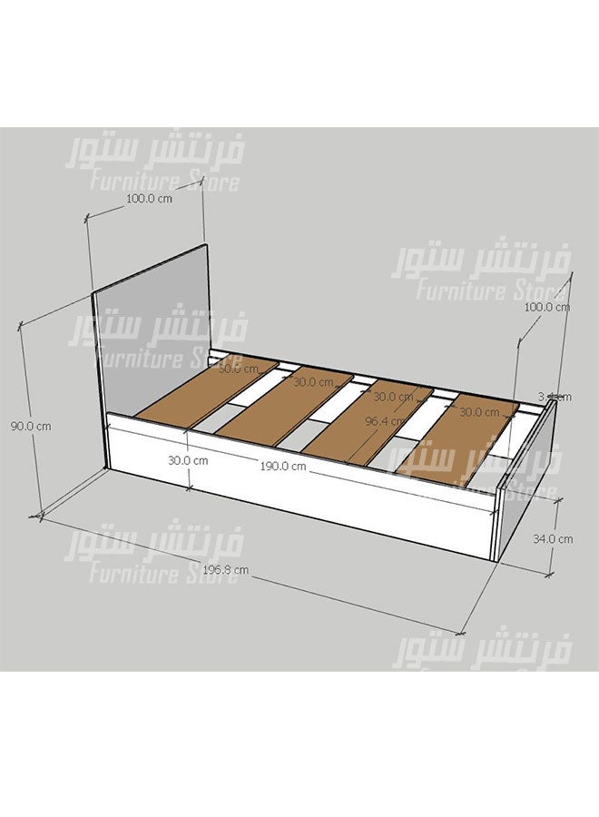 Furniture Store Modern bed - width 100 cm, length 190 cm, from Furniture Store. - Image 2