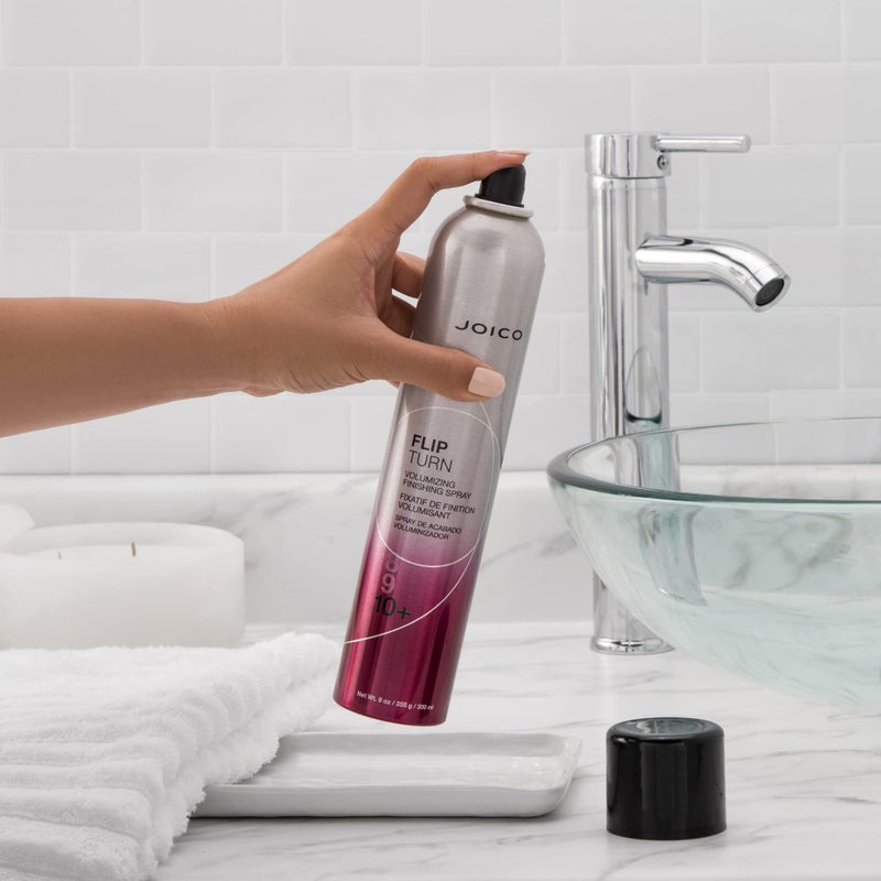 Joico Flip Turn Volumizing Finishing Spray | For Most Hair Types | Humidity Protection | Hold Level 10+ | Protect Against Pollution & Harmful UV | Paraben & Sulfate Free | 72 Hour Hold | 300mL - Image 3
