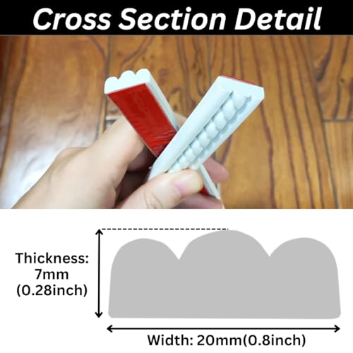 Maxiroc Peel and Stick Molding Trim Self Adhesive Flexible Wall Trim Crown Molding 3d Strip for Tile Wood Wall Panels Picture Mirror Frame Border Edge Corner Ceiling Wallpaper Moulding Decor Trim (120 inches) - Image 2