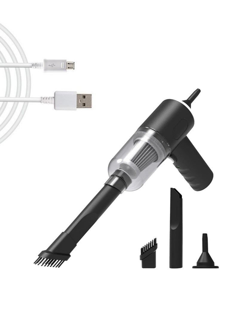 Jourvent Portable Mini Car Vacuum Cleaner – 11000Pa Cordless Handheld Vacuum, 2-in-1 Air Duster & Cleaner with LED Light, Multi Nozzles, Fast USB Charging – Compact for Car, Office, Home  - Image 1