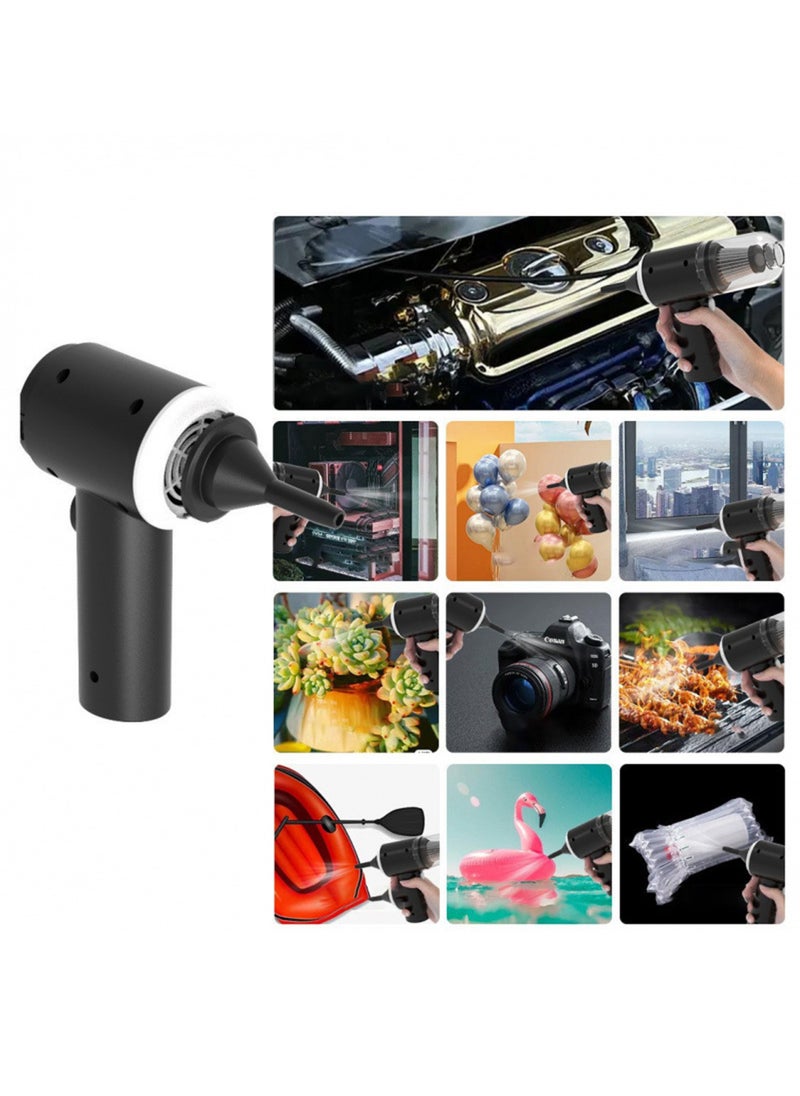 Jourvent Portable Mini Car Vacuum Cleaner – 11000Pa Cordless Handheld Vacuum, 2-in-1 Air Duster & Cleaner with LED Light, Multi Nozzles, Fast USB Charging – Compact for Car, Office, Home  - Image 5