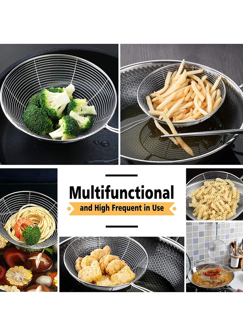 Accessorize Kingdom Stainless Steel Spider Strainer/Skimmer/Ladle for Cooking, Frying, and Pasta Straining - Image 2