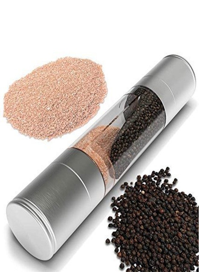 DR Mall Nirva 2 in 1 Stainless Steel Ceramic Salt and Pepper Adjustable Coarseness Dual Spice Grinder for Cooking - Image 2