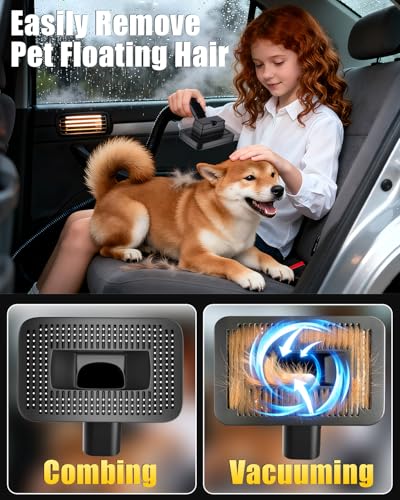 SEEDUSTRY Handheld Vacuum Cleaner Cordless, Mini Small Car Vacuum, Portable Pet Hair Vacuum, 3 Suction Modes-Up to 18000pa, 6 Blow & Suck & Deflate & Inflate Nozzles for Car, Pet, Office, Home - Image 5