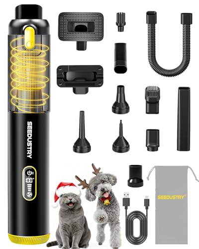 SEEDUSTRY Handheld Vacuum Cleaner Cordless, Mini Small Car Vacuum, Portable Pet Hair Vacuum, 3 Suction Modes-Up to 18000pa, 6 Blow & Suck & Deflate & Inflate Nozzles for Car, Pet, Office, Home - Image 1