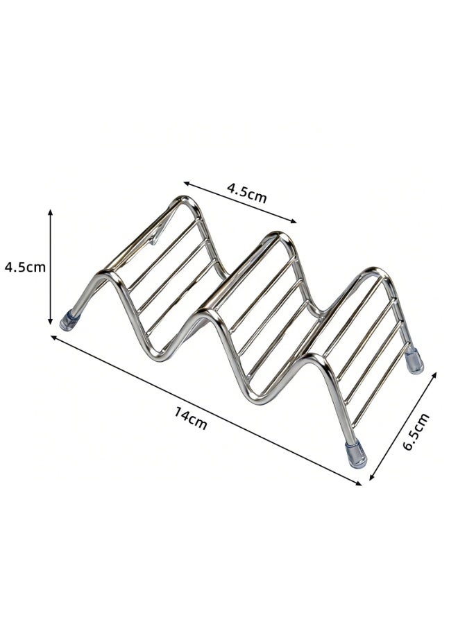 Stainless Steel Bar Soap Holder  for Shower Bathroom Double Soap Bar Holder for Shower Bathroom, Self-draining Soap Dishes Sponge Holder for Kitchen Sink - Image 5