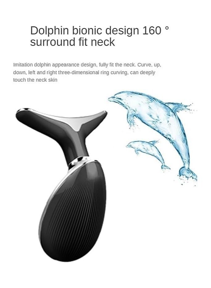 Festive Gallery Facial Neck Lifting Machine Face Massager Beauty Device,Wrinkles Remover Skin Rejuvenation Anti-aging Rechargeable 3 Modes EMS-1081 (Black) - Image 3