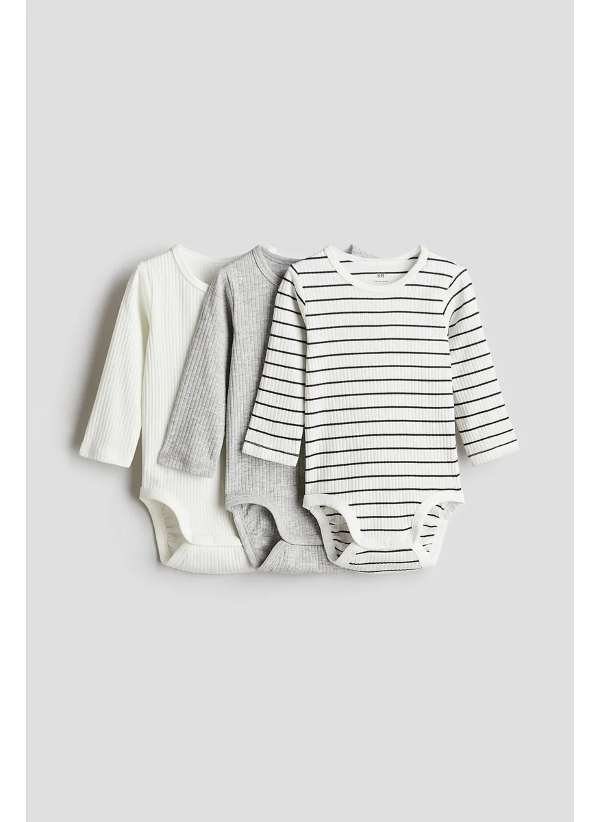 H&M 3-Pack Ribbed Bodysuits