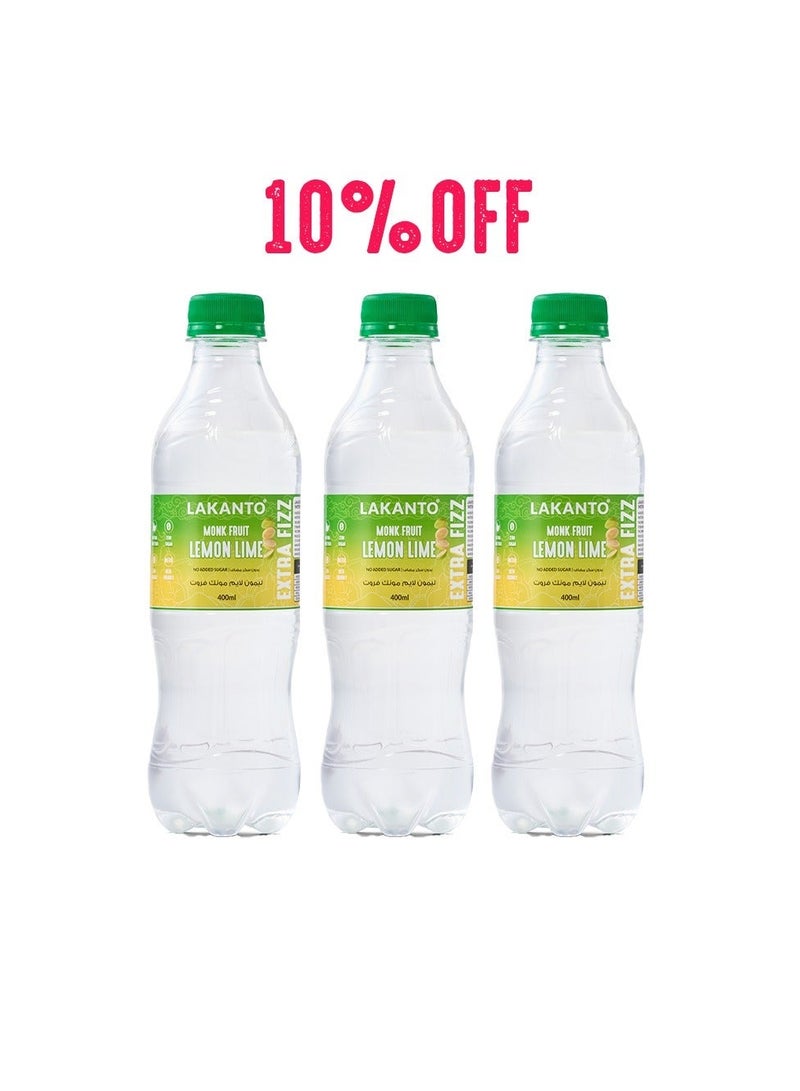لاكانتو ليمون مُحلى طبيعيًا بفاكهة المونكفروت – 3 زجاجات - Image 1