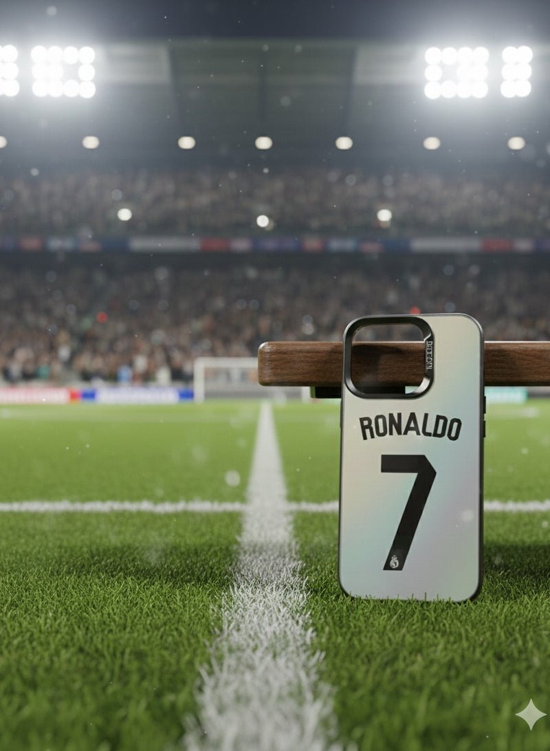 Grace Luxury Football Fan Phone Case - Ronaldo #7 Edition - Sleek Matte Finish - protective cover for Iphone 16 pro - Image 1