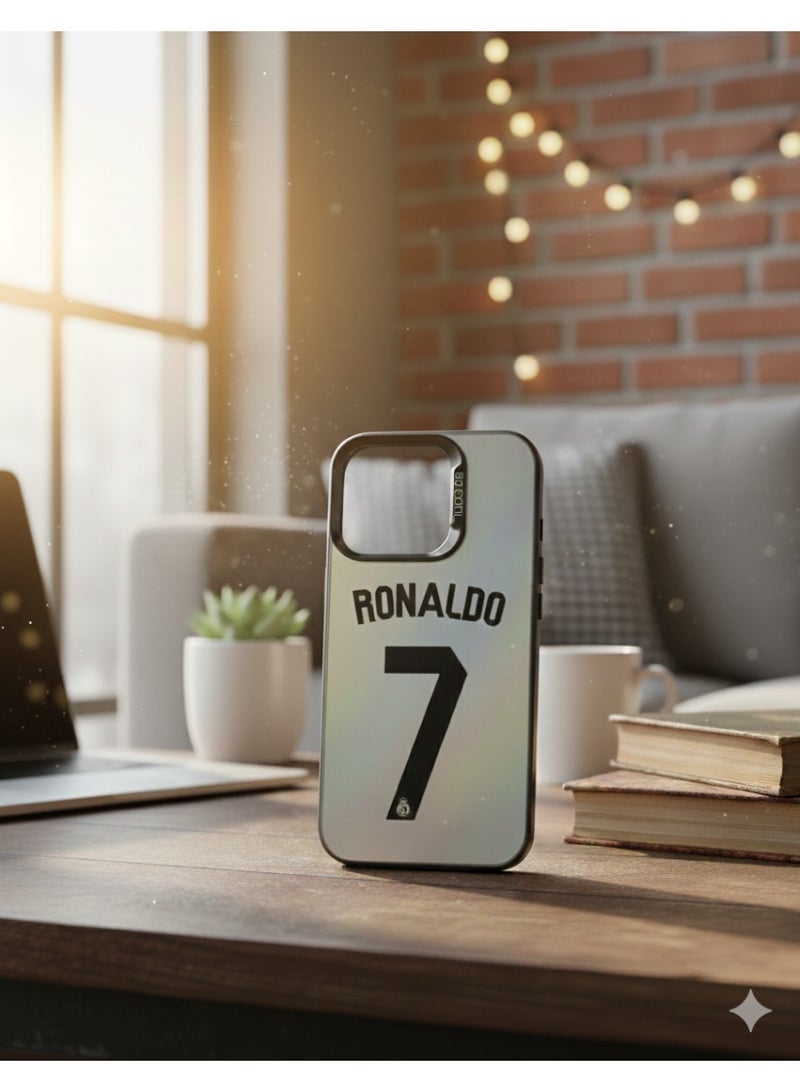Grace Luxury Football Fan Phone Case - Ronaldo #7 Edition - Sleek Matte Finish - protective cover for Iphone 16 pro - Image 4