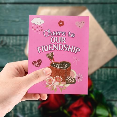 Fancy Land Valentines Cards with Envelopes 24 Pack Glitter Galentines Day Cards Blank Inside - Image 3