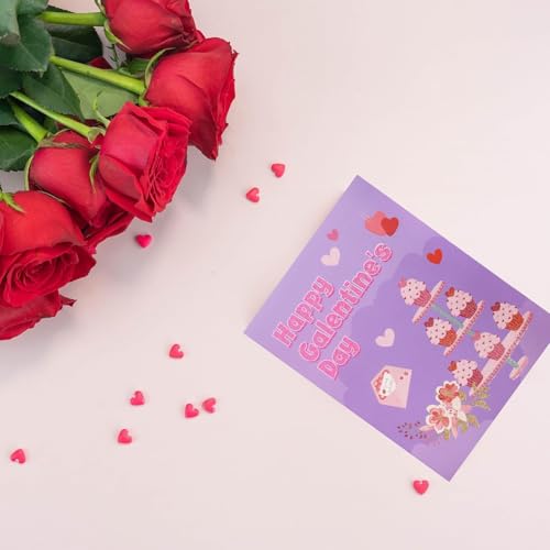 Fancy Land Valentines Cards with Envelopes 24 Pack Glitter Galentines Day Cards Blank Inside - Image 4