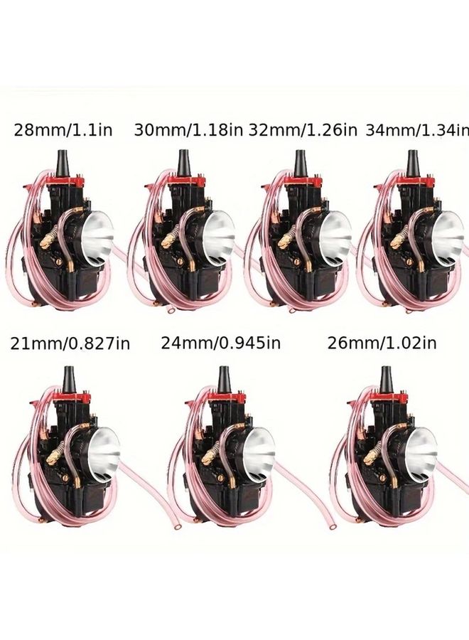 مجموعة كربوريتر Universal PWK34 المصنوعة من الحديد لمحركات 21 24 26 28 30 32 34 ثنائية الشوط ورباعية الشوط من 70cc إلى 350cc للدراجات النارية الوعرة المزودة بنظام Power Jet - Image 2