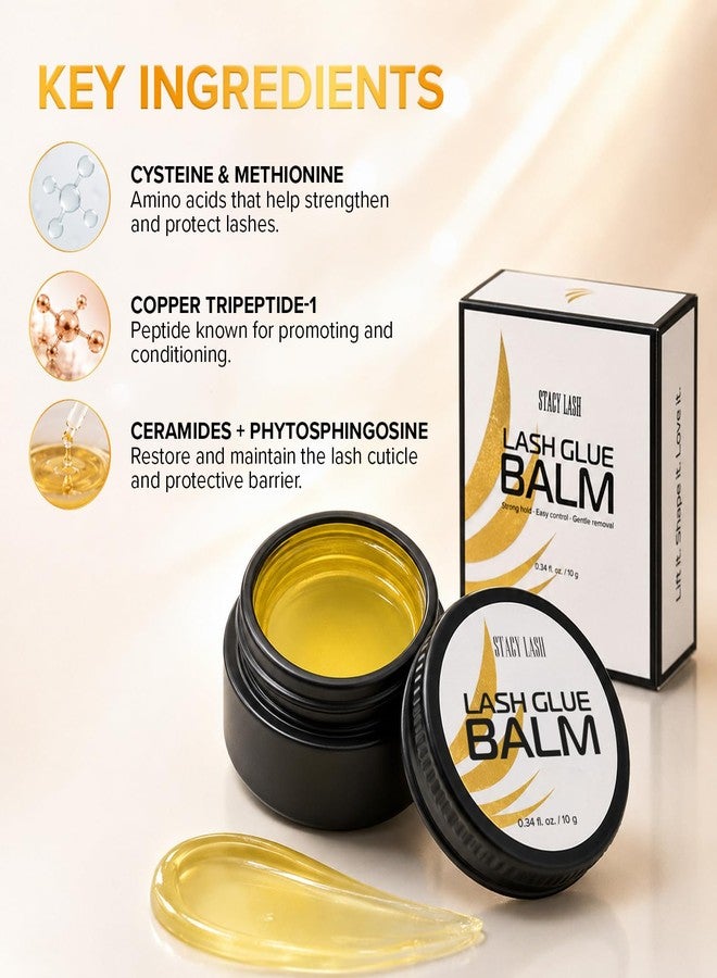 STACY LASH Lift Glue Balm Lash Lift Adhesive Strong Sticky Eyelash Perm Glue Balm Eye Lash Curling Lamination Gel Korean Beauty (10g/0.35oz) - Image 4