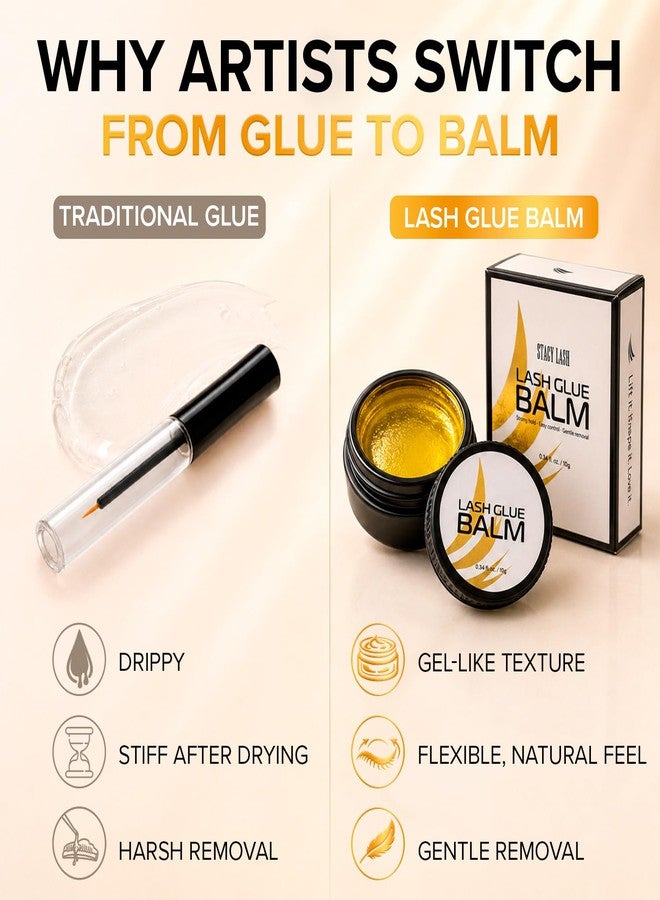 STACY LASH Lift Glue Balm Lash Lift Adhesive Strong Sticky Eyelash Perm Glue Balm Eye Lash Curling Lamination Gel Korean Beauty (10g/0.35oz) - Image 3