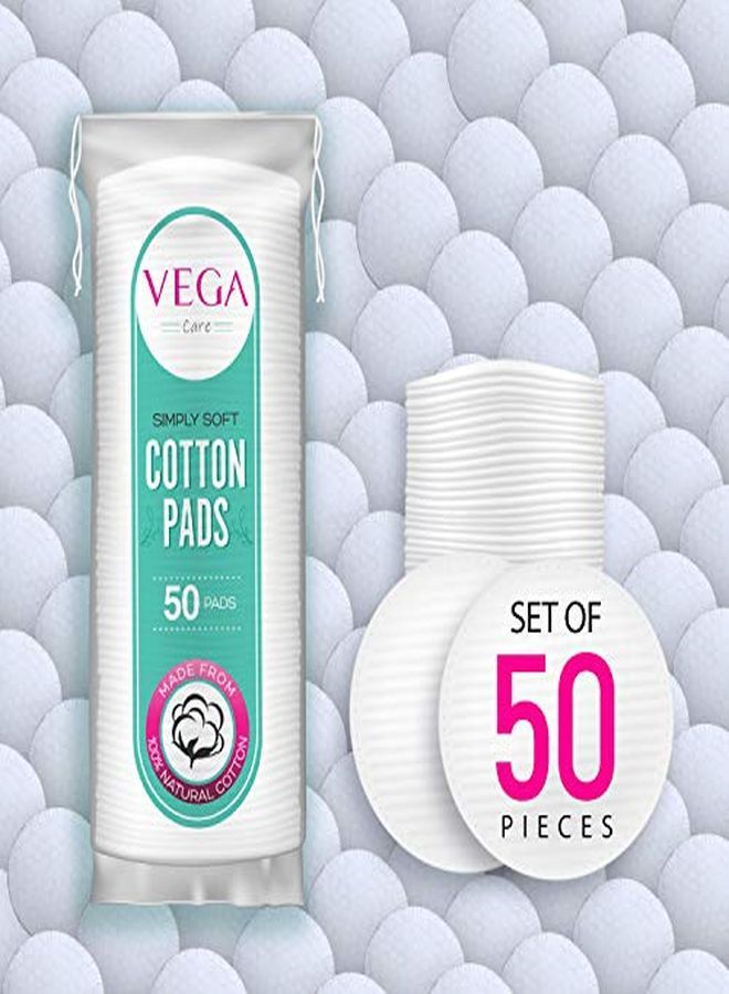 Vega Organic Cotton Balls (50 Pieces) For Makeup Remover & Face Cleansing  - Image 3