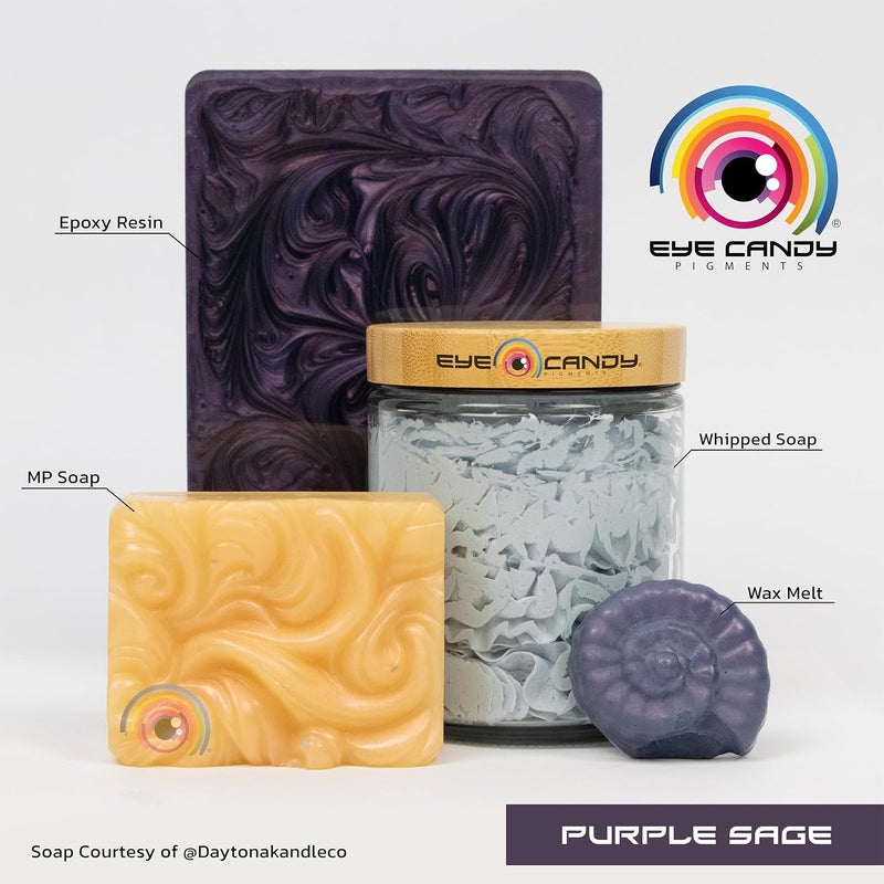 Eye Candy Pigments Premium Purple Mica Powder - Purple Sage (25gr) - for Epoxy, Resin, Soap, Paint, Woodworking, Acrylic Pouring, Bath Bombs, Fishing Lures - DIY Arts and Crafts Additive - Image 4