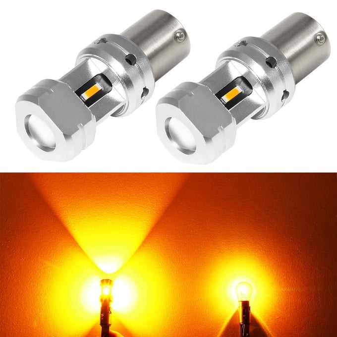 3600 Lumens 1156 7506 Amber Led Turn Signal Light Bulbs Super Bright P21W 1141 2396 7506 Led Bulb For Car Truck Motorcycle Rv Blinker Lights Amber Yellow