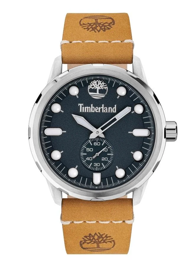 Timberland Men's Adirondack Watch With Stainless Steel Case And Leather Strap Water Resistant 46mm - TDWGA0028501