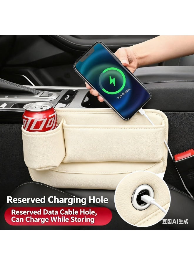 صندوق تخزين فراغ السيارة، يستخدم لتنظيم الأشياء الصغيرة داخل السيارة، منظم تخزين السيارة، تصميم موفر للمساحة، سهل التركيب والإزالة، يناسب بين المقاعد، مثالي لتخزين الهواتف، العملات، الأقلام، وغيرها من الضروريات الصغيرة، منظم الجيب الجانبي للسيارة - Image 4