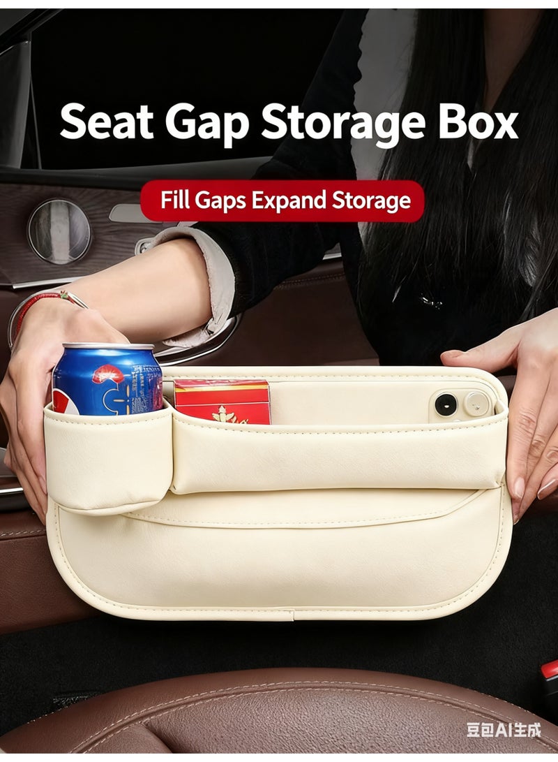 صندوق تخزين فراغ السيارة، يستخدم لتنظيم الأشياء الصغيرة داخل السيارة، منظم تخزين السيارة، تصميم موفر للمساحة، سهل التركيب والإزالة، يناسب بين المقاعد، مثالي لتخزين الهواتف، العملات، الأقلام، وغيرها من الضروريات الصغيرة، منظم الجيب الجانبي للسيارة - Image 3