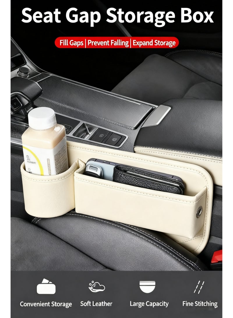 صندوق تخزين فراغ السيارة، يستخدم لتنظيم الأشياء الصغيرة داخل السيارة، منظم تخزين السيارة، تصميم موفر للمساحة، سهل التركيب والإزالة، يناسب بين المقاعد، مثالي لتخزين الهواتف، العملات، الأقلام، وغيرها من الضروريات الصغيرة، منظم الجيب الجانبي للسيارة - Image 2