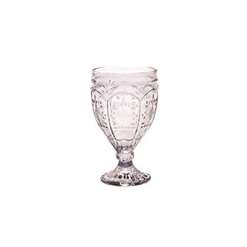 Fitz & Floyd Fitz and Floyd Trestle Glassware Ornate Goblets, Set of 4, Smoke - Image 4