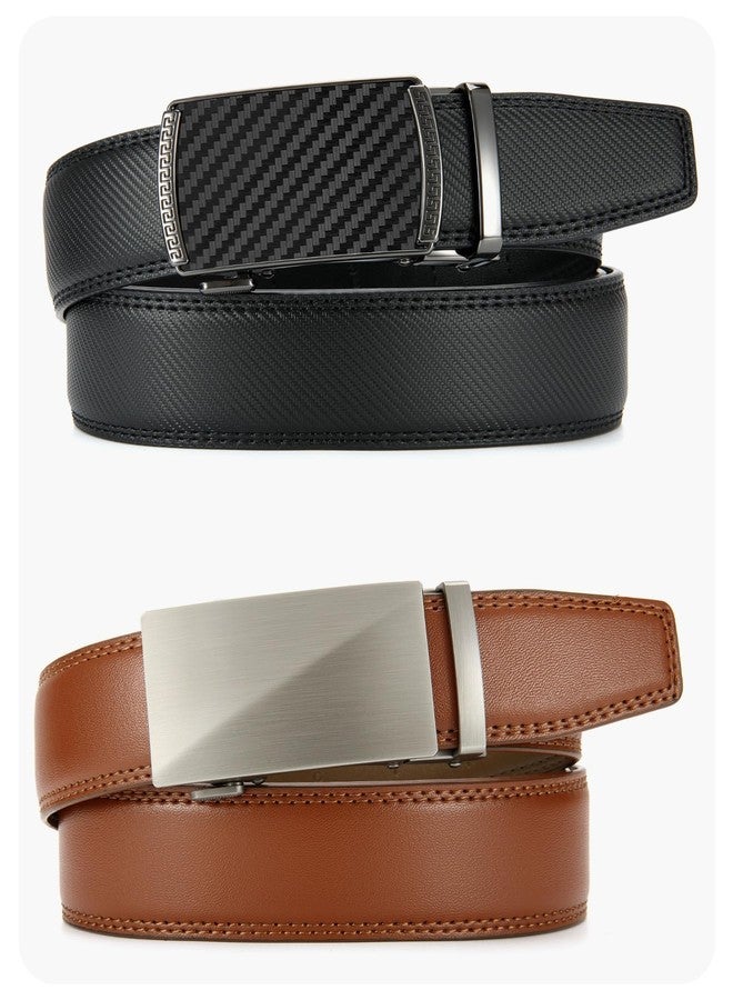CHAOREN Leather Ratchet Belt Men 2 Pack - Customizable Fit, Effortless Style (35mm) - Image 5