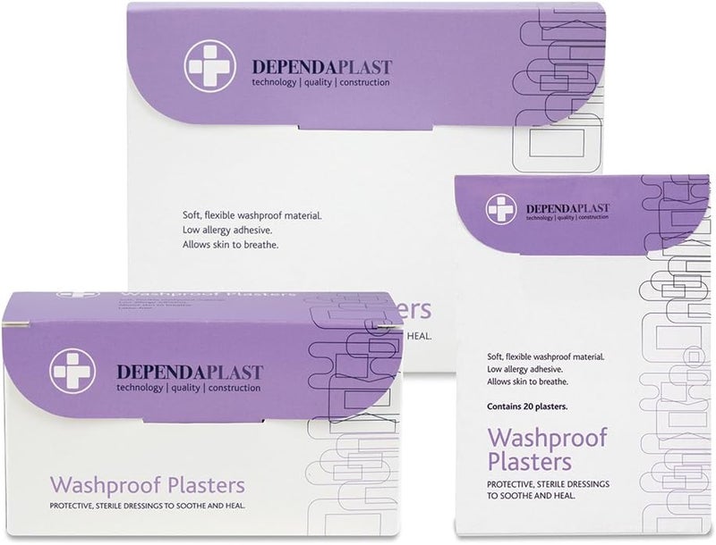 Dependaplast Washproof Plasters Assorted Flexible PU Plastic Film Secure Adhesive Breathable Waterproof Box of 100 - Image 3