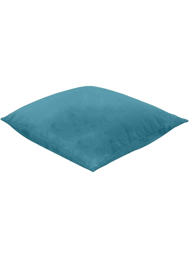 Zaboon In House Giant Floor Cushion Velvet Microfiber filler 90X90 Cm - Turquoise - Image 1