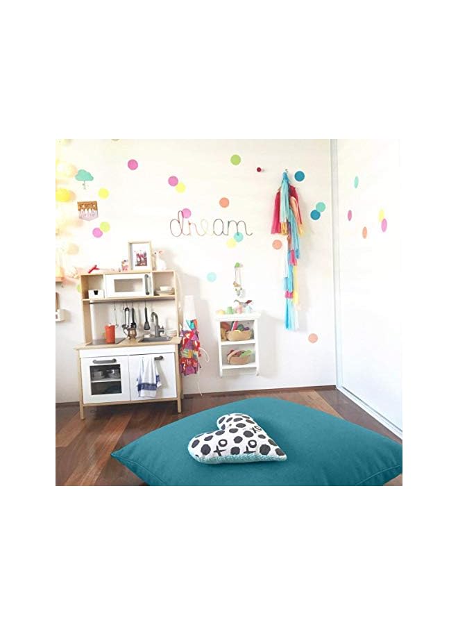 Zaboon In House Giant Floor Cushion Velvet Microfiber filler 90X90 Cm - Turquoise - Image 3