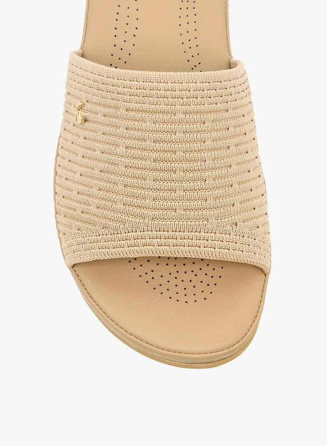 Le Confort BEIGE Women Flyknit Textured Sandals for Women | Best Price UAE